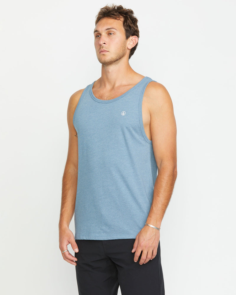 Volcom Men's Solid Heather Tank Stormy Blue