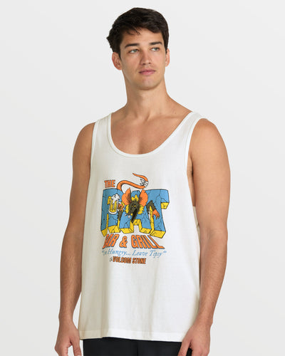 Volcom Men's Rat Bar Tank White