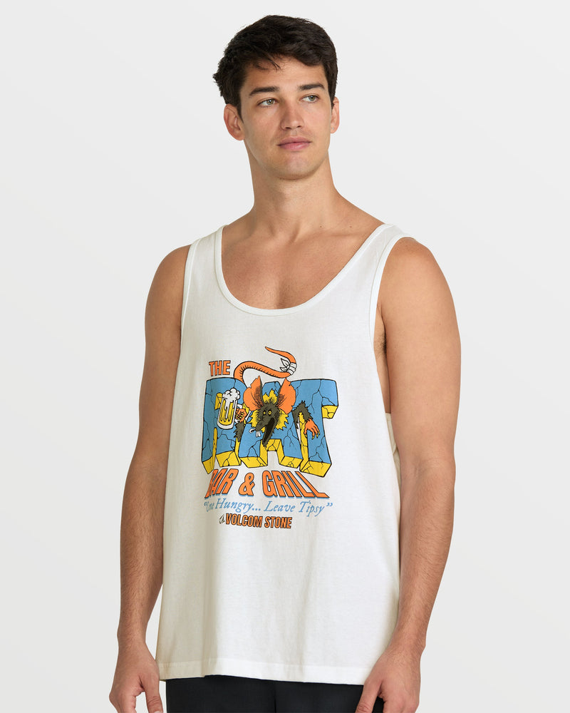 Volcom Men's Rat Bar Tank White