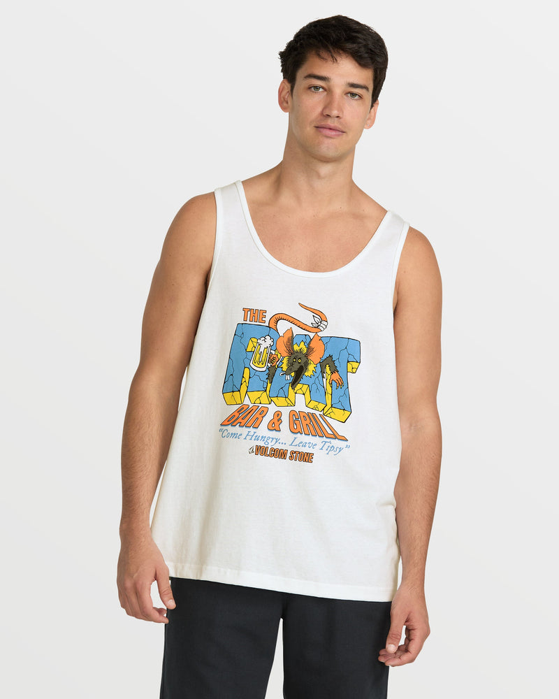 Volcom Men's Rat Bar Tank White