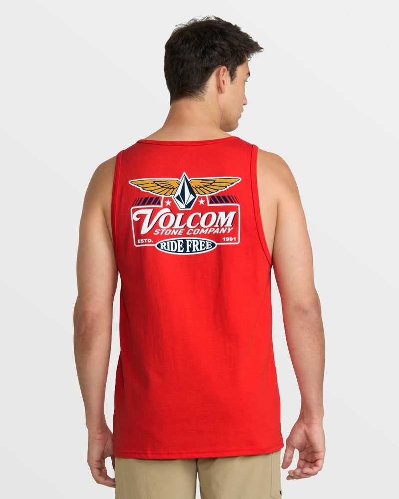 Volcom Men's Revel Tank Chili Red