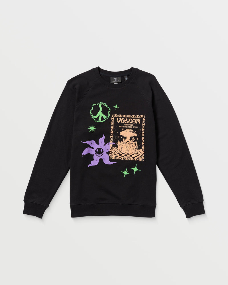 Volcom Men's Featured Artist F Rygalski Crew Black