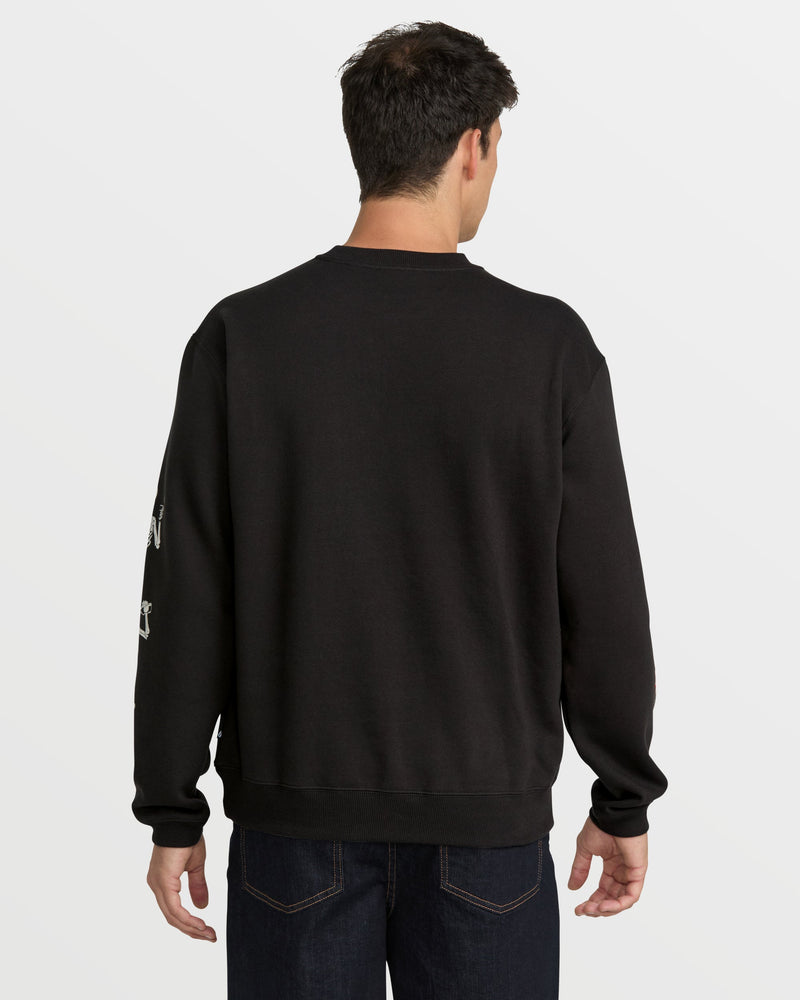 Volcom Men's Never Ends Crew Sweatshirt Stealth