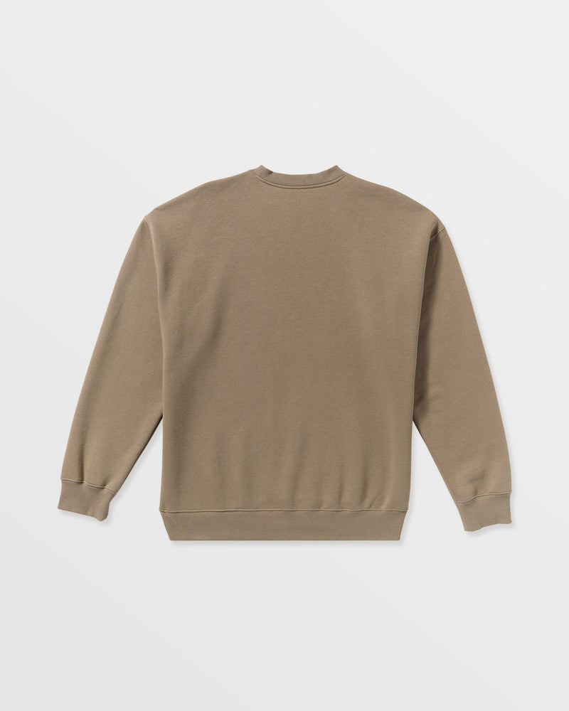 Volcom Men's Single Stone Pw Crew Brindle