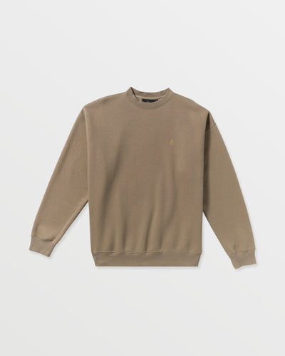 Volcom Men's Single Stone Pw Crew Brindle