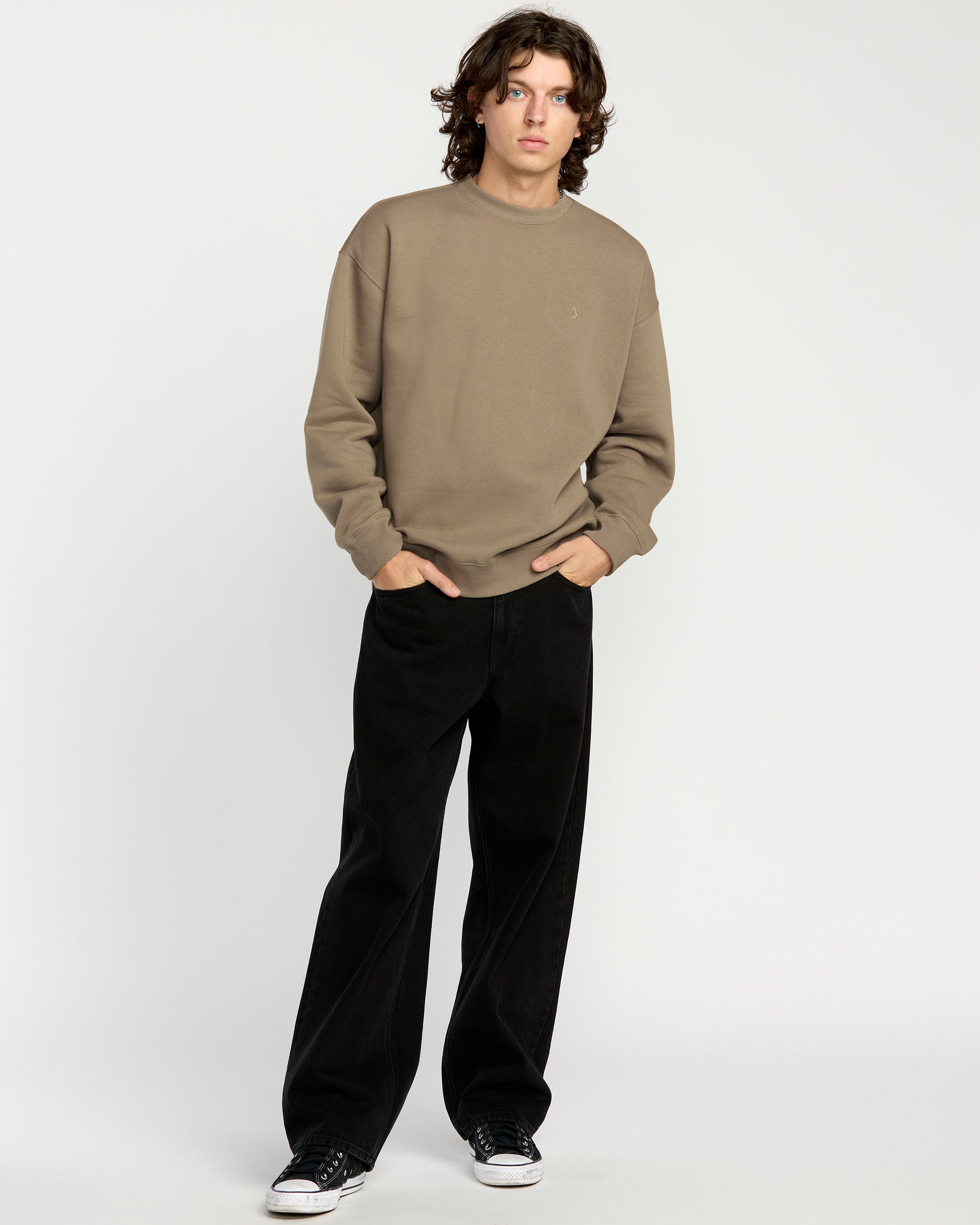 Volcom Men's Single Stone Pw Crew 
