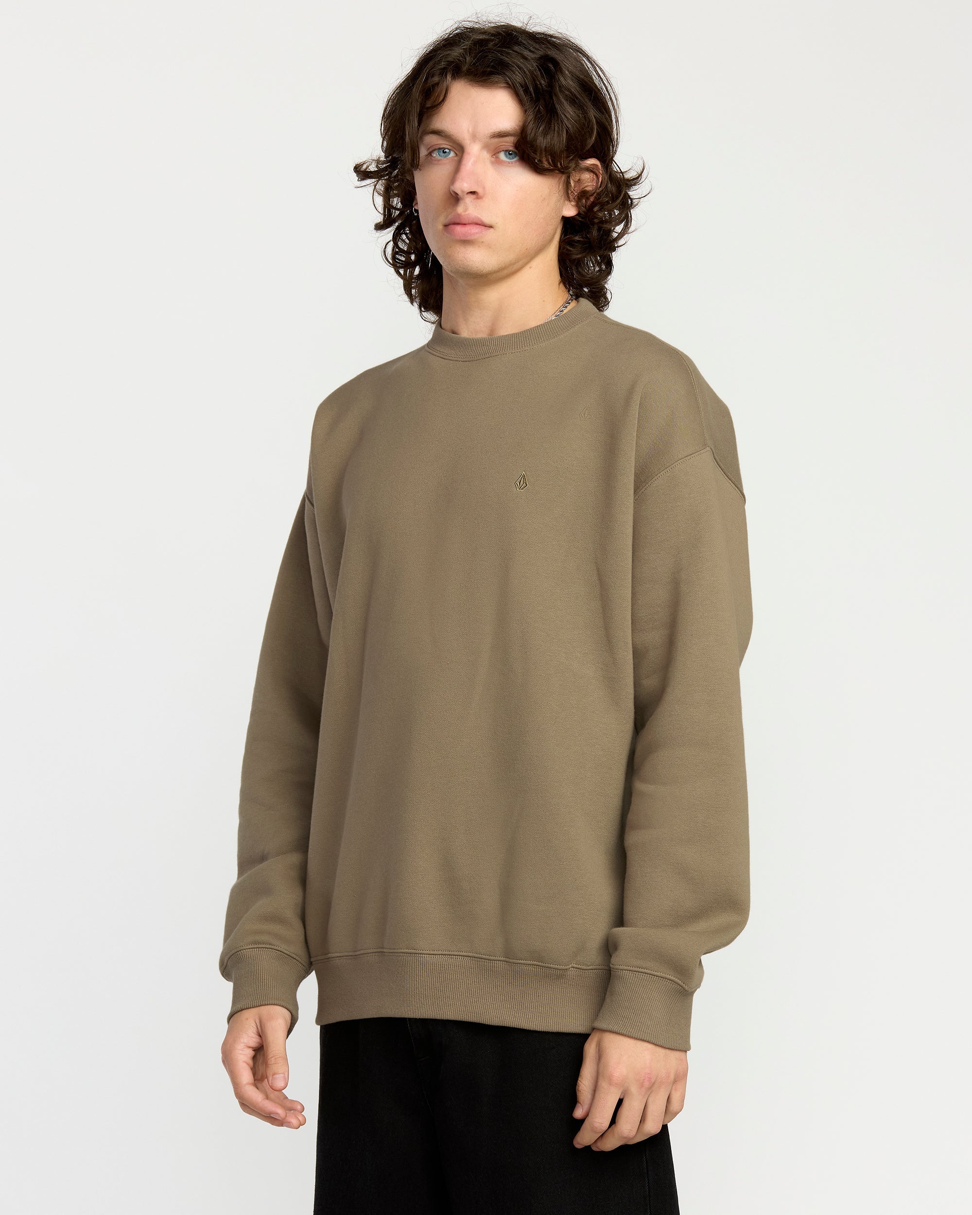 Men's Single Stone Pw Crew-Brindle-Volcom