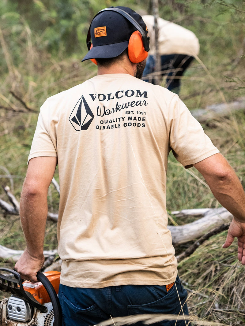 Volcom Men's Volcom Workwear Short Sleeve Tee Gravel