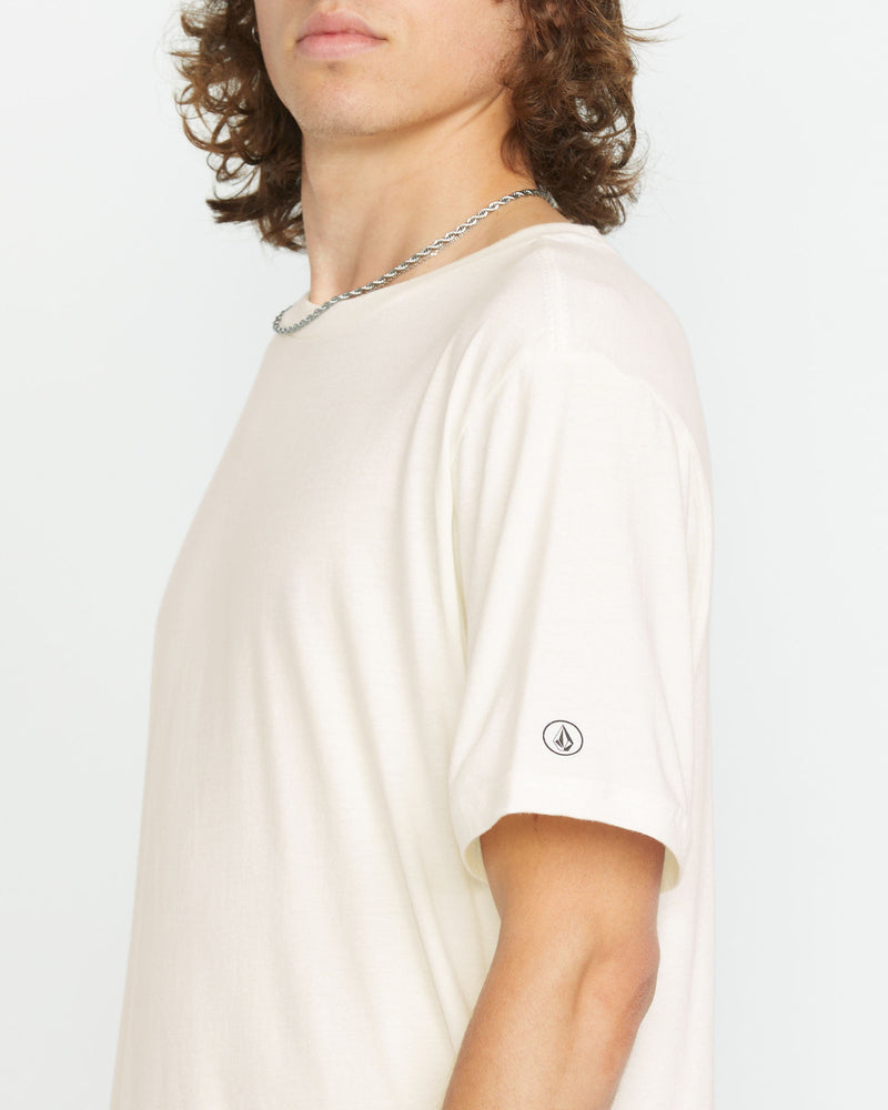 Volcom Men's Solid Short Sleeve Tee Off White