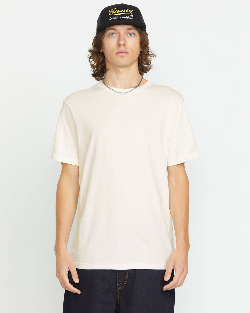 Volcom Men's Solid Short Sleeve Tee Off White