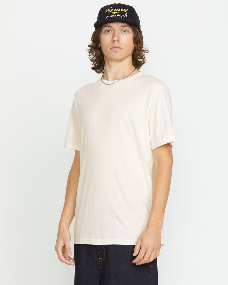 Volcom Men's Solid Short Sleeve Tee Off White
