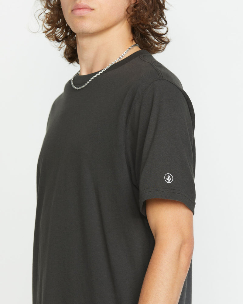 Volcom Men's Solid Short Sleeve Tee Stealth