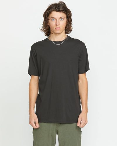 Volcom Men's Solid Short Sleeve Tee Stealth