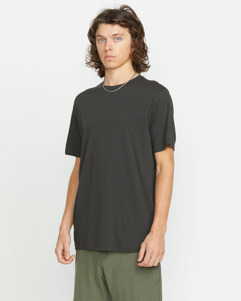 Volcom Men's Solid Short Sleeve Tee Stealth