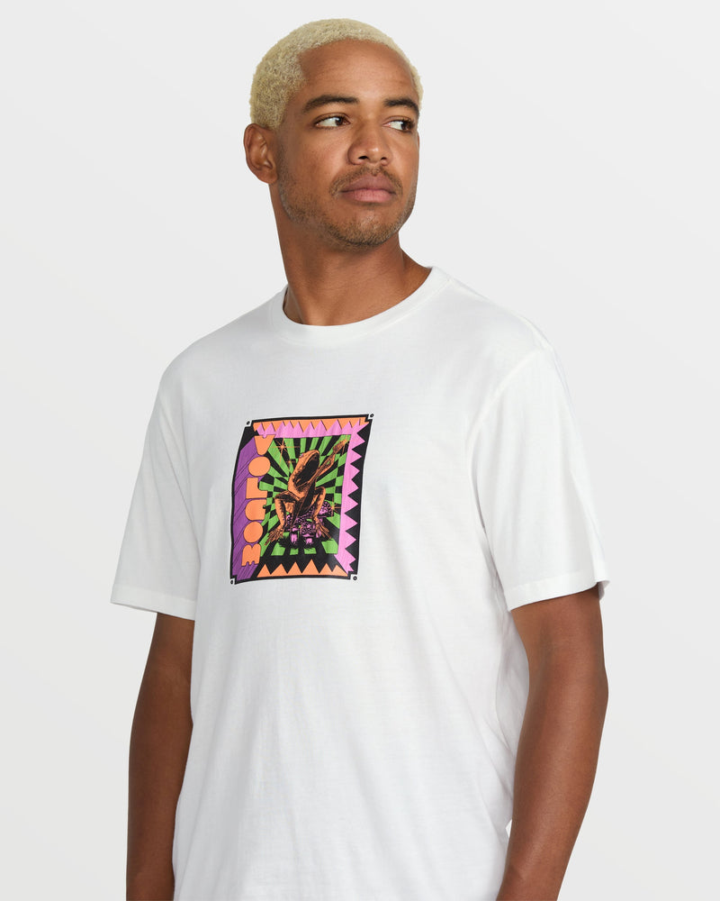 Volcom Men's Doom Frog Short Sleeve Tee Off White