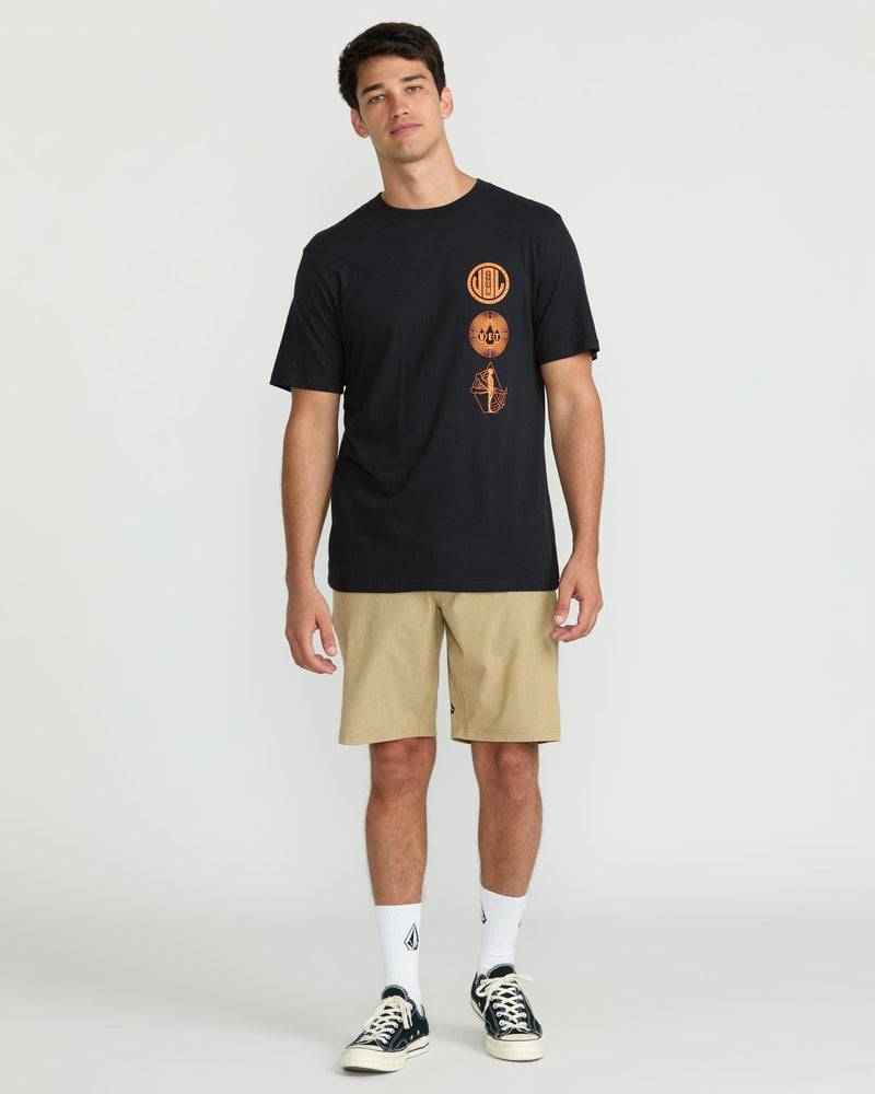 Volcom Men's Distance Short Sleeve Tee Antique Black
