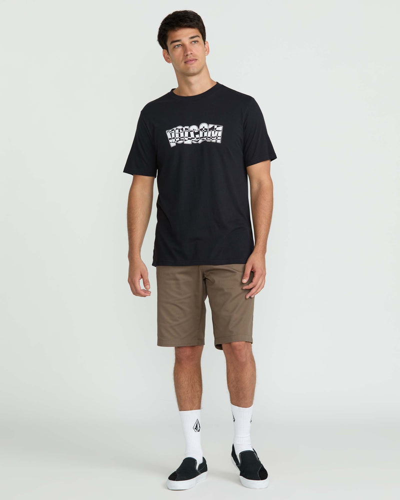Volcom Men's Bender Short Sleeve Tee Antique Black