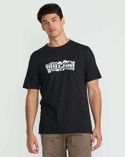 Volcom Men's Bender Short Sleeve Tee Antique Black