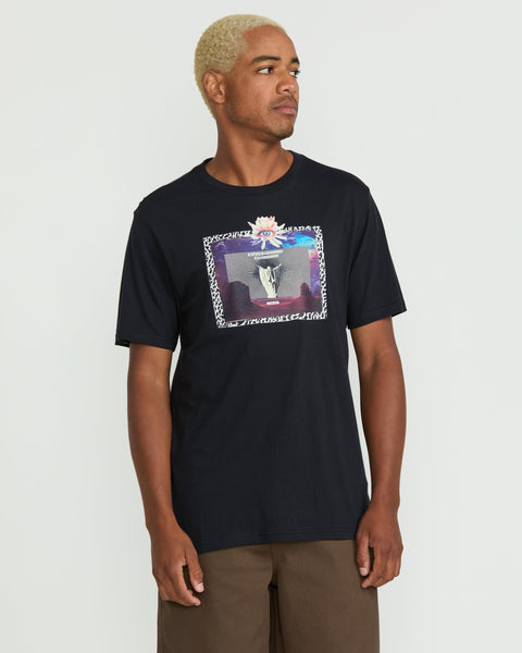 Men's Eyecansee Short Sleeve Tee-Antique Black-Volcom