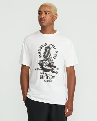 Volcom Men's Nui Loa Short Sleeve Tee Off White