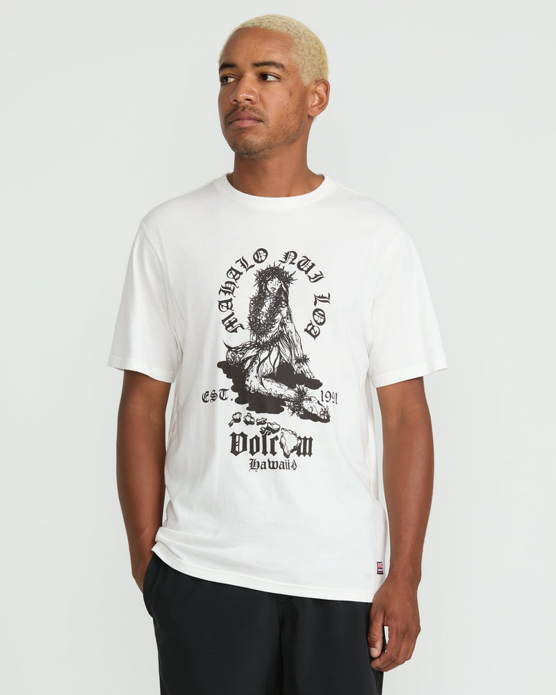 Volcom Men's Nui Loa Short Sleeve Tee Off White