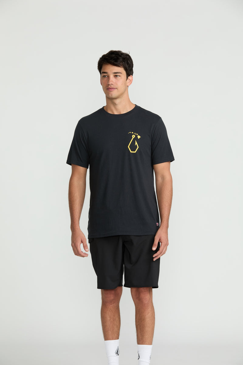 Men's Sinkem Short Sleeve Tee-Antique Black-Volcom