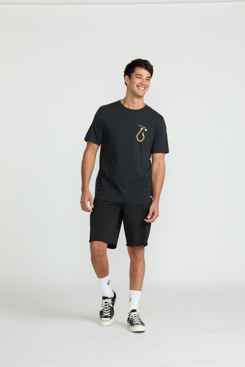 Men's Sinkem Short Sleeve Tee-Antique Black-Volcom