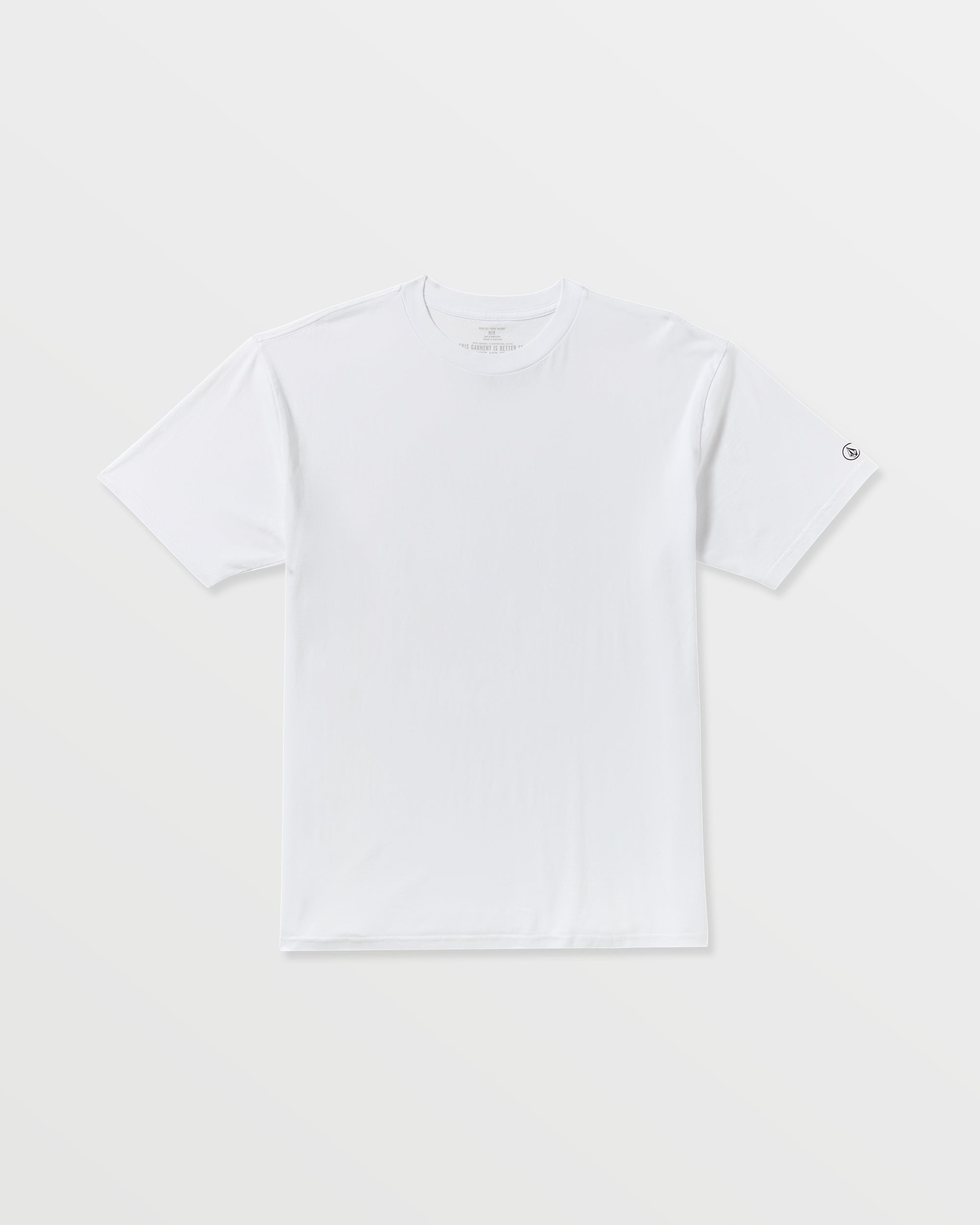 Men's Solid Short Sleeve Tee-White-Volcom