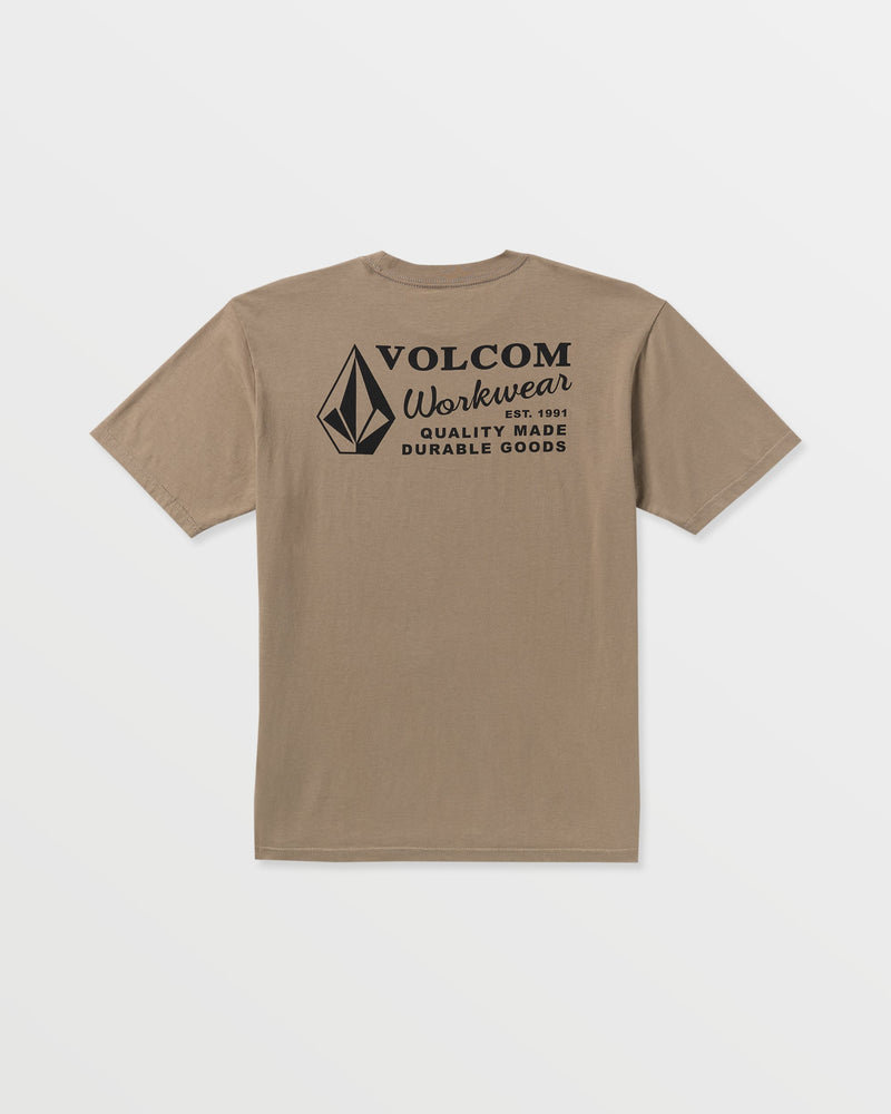 Volcom Men's Workwear Short Sleeve Tee Brindle