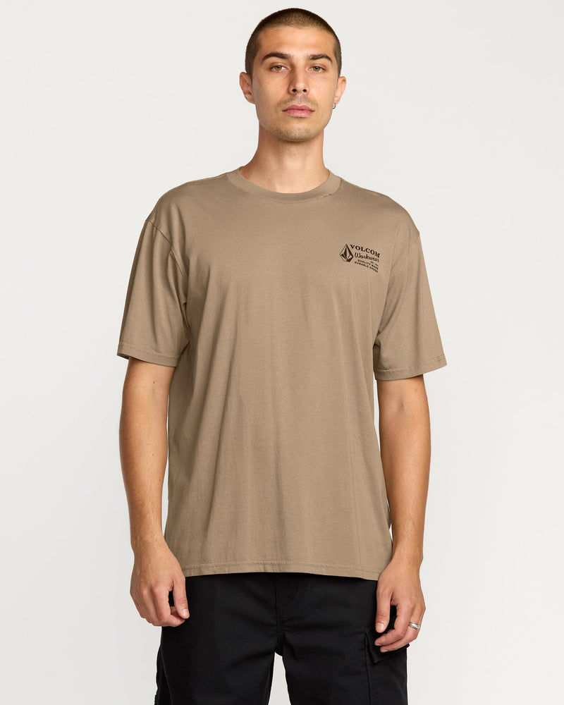 Volcom Men's Workwear Short Sleeve Tee Brindle