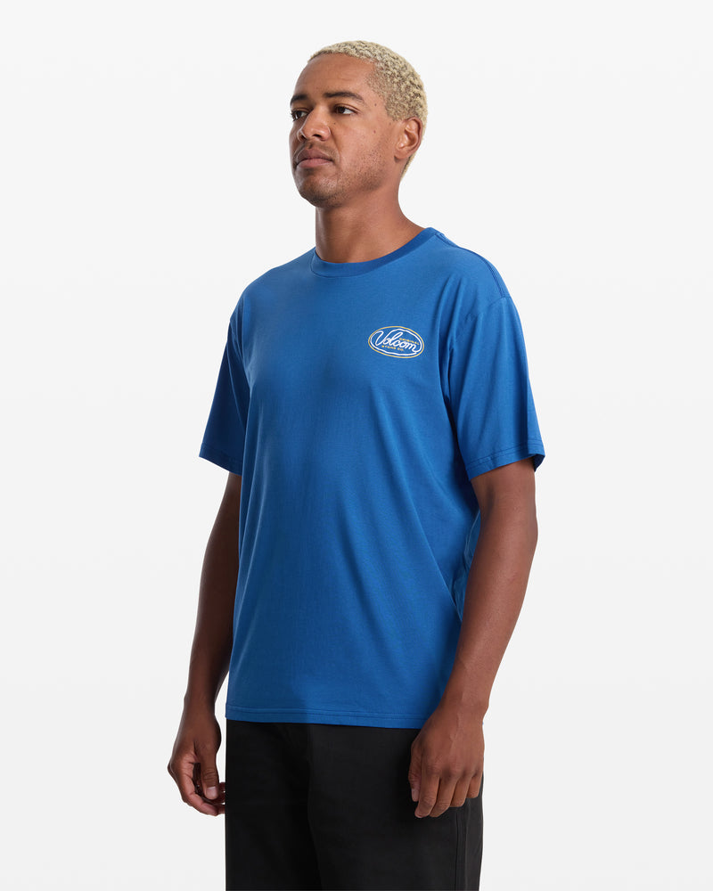 Volcom Men's Clean Sweep Short Sleeve Tee Elecblue