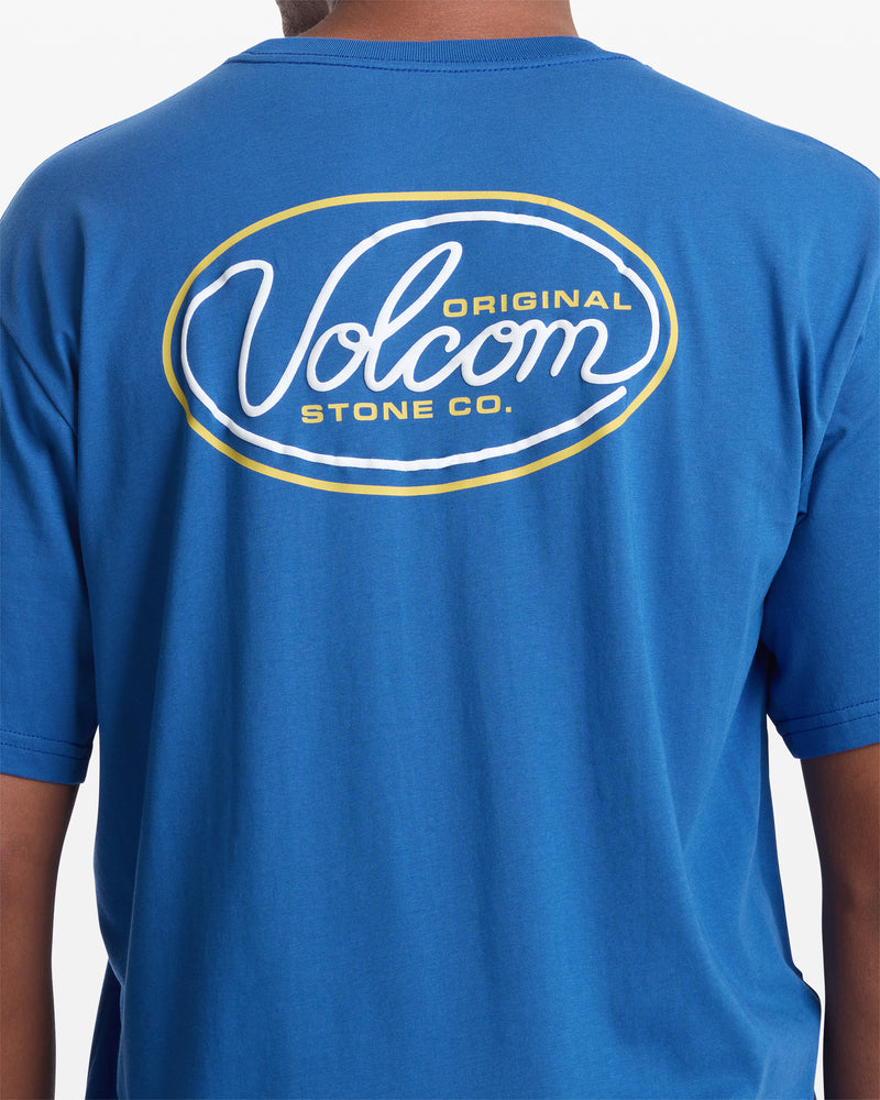 Volcom Men's Clean Sweep Short Sleeve Tee Elecblue