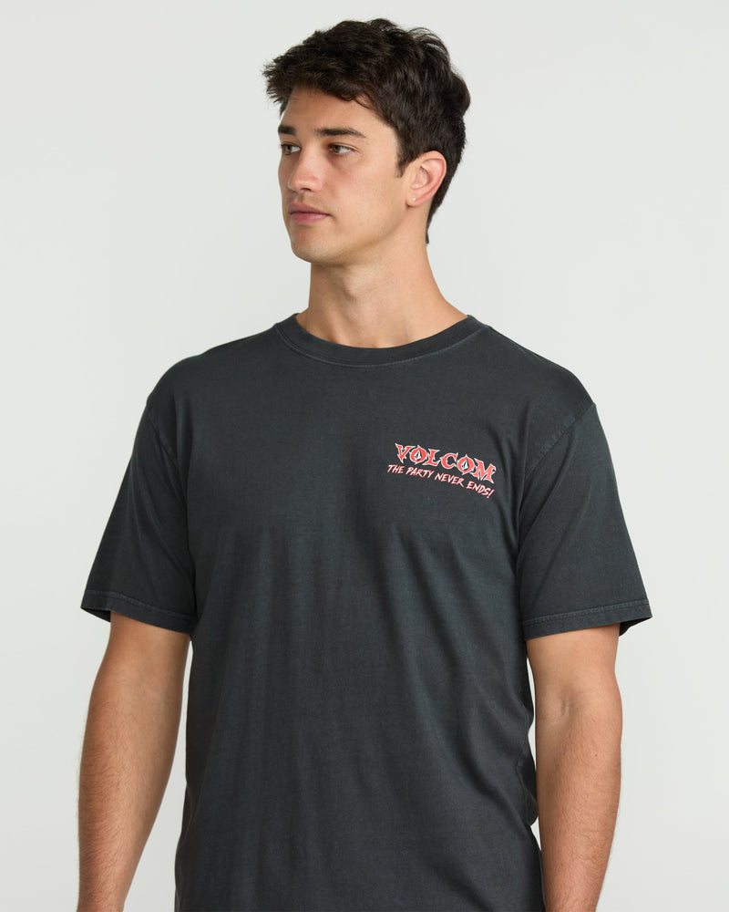 Volcom Men's Never Ends Short Sleeve Tee Stealth