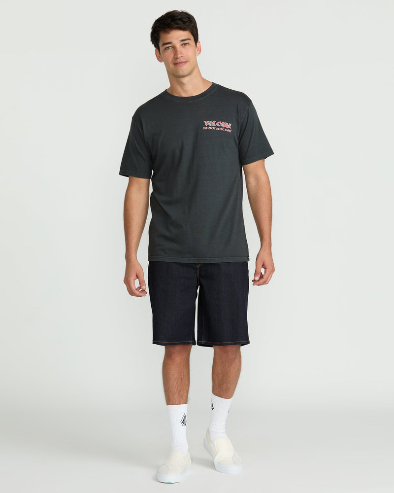 Volcom Men's Never Ends Short Sleeve Tee Stealth