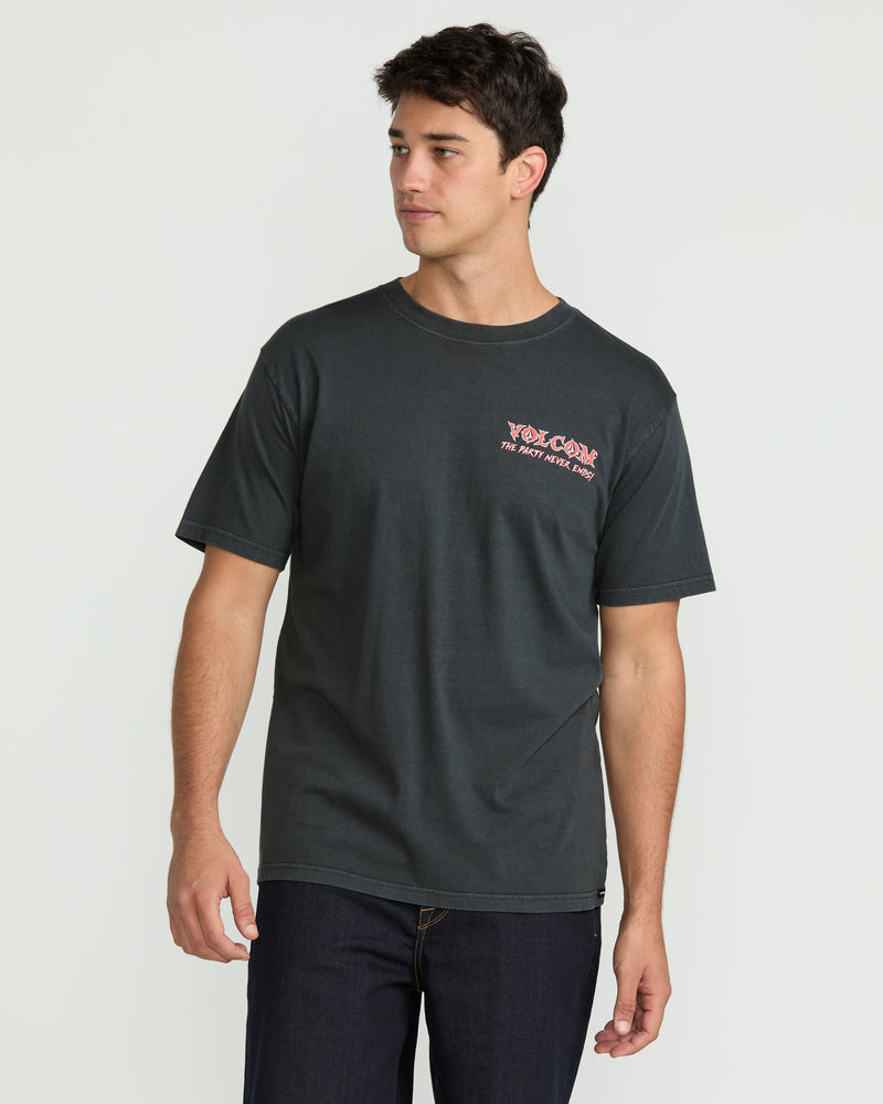 Volcom Men's Never Ends Short Sleeve Tee Stealth