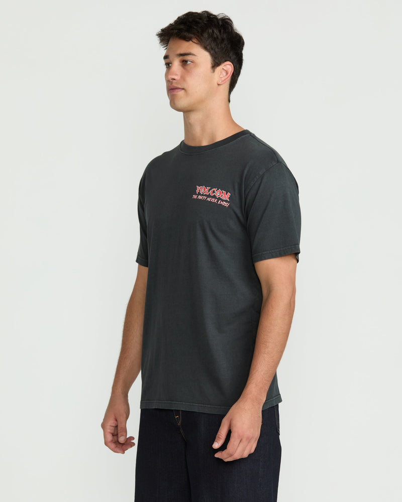 Volcom Men's Never Ends Short Sleeve Tee Stealth