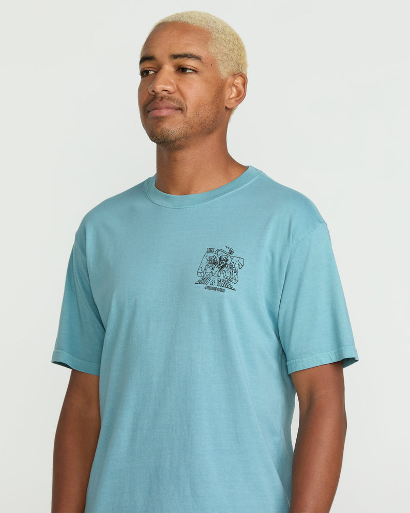 Volcom Men's Rat Bar Short Sleeve Tee Used Blue
