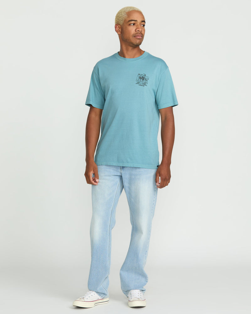 Volcom Men's Rat Bar Short Sleeve Tee Used Blue