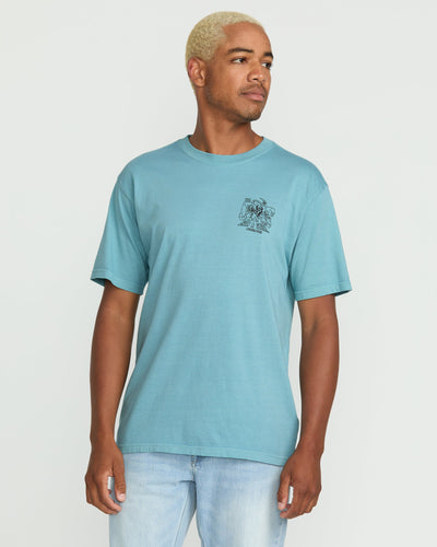 Volcom Men's Rat Bar Short Sleeve Tee Used Blue