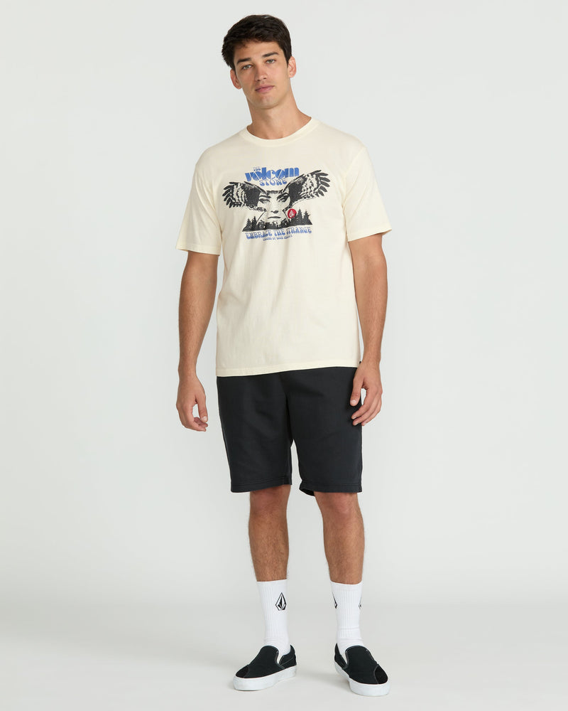Volcom Men's Real Visions Short Sleeve Tee Off White