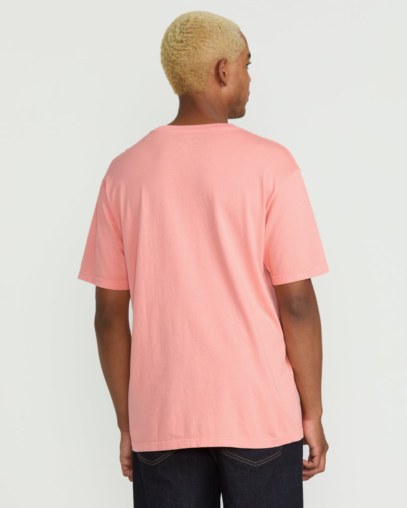 Volcom Men's Groovin Short Sleeve Tee Peach Fuzz