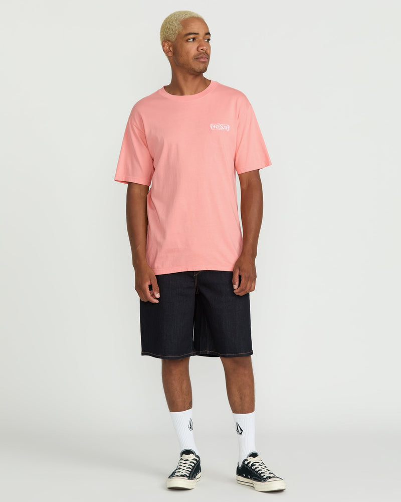 Volcom Men's Groovin Short Sleeve Tee Peach Fuzz