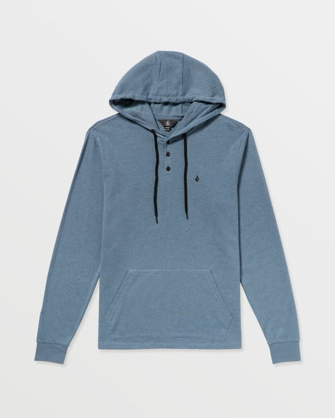 Volcom Men's Murph Thermal Long Sleeve Shirt Blue Wash