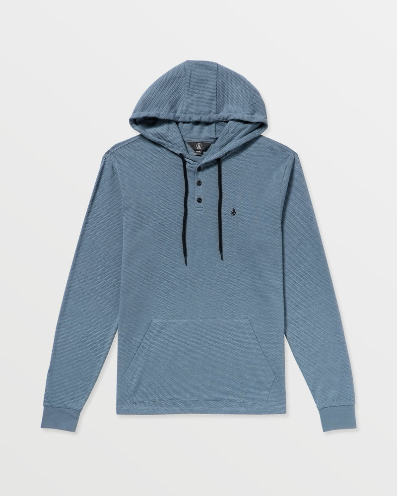 Volcom Men's Murph Thermal Long Sleeve Shirt Blue Wash