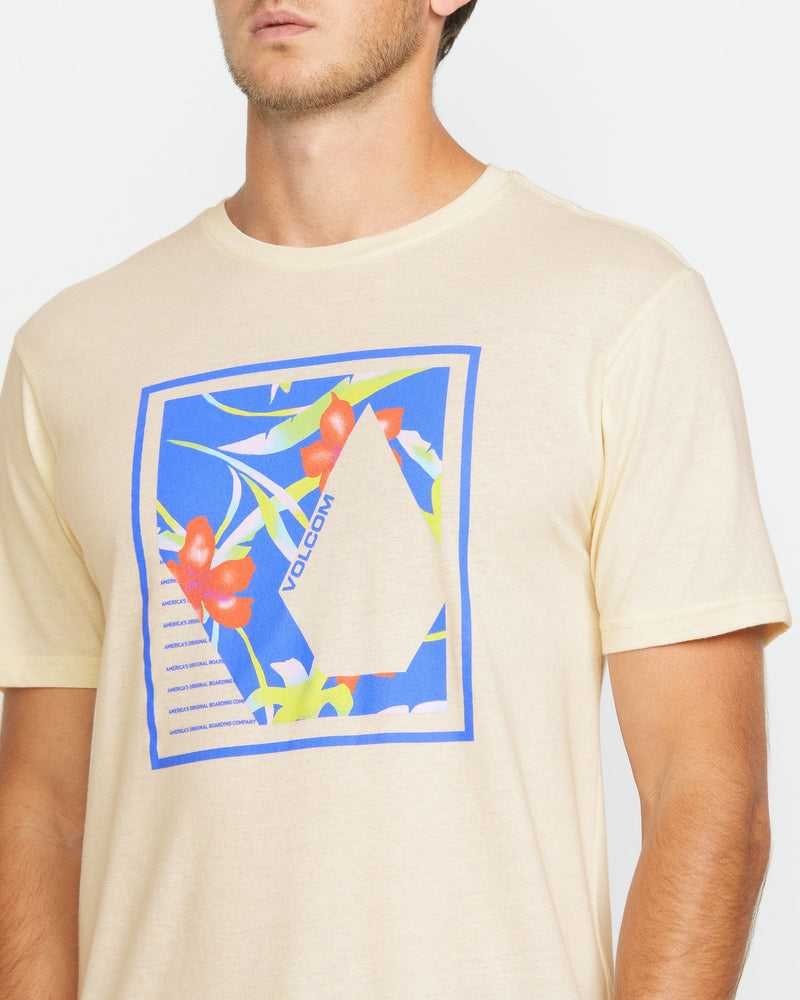 Volcom Men's Sprayz Short Sleeve Tee Off White Heather