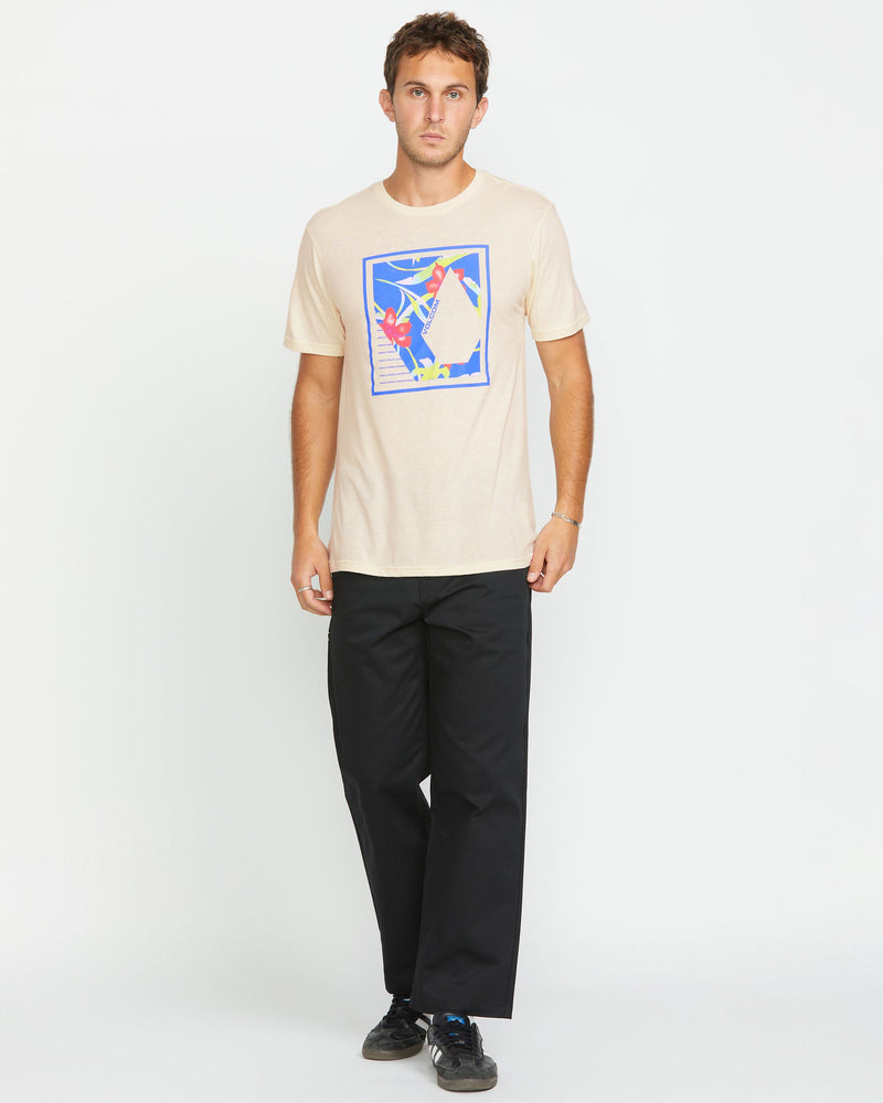 Volcom Men's Sprayz Short Sleeve Tee Off White Heather