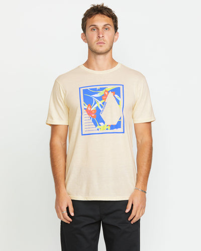 Volcom Men's Sprayz Short Sleeve Tee Off White Heather