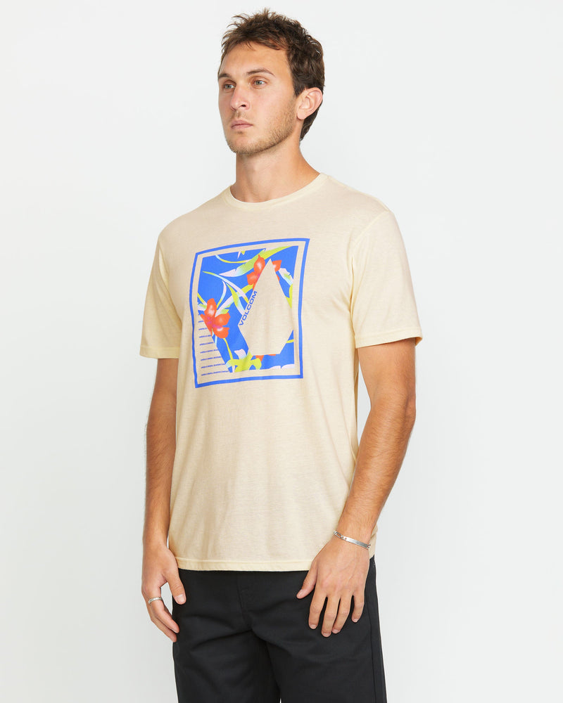 Volcom Men's Sprayz Short Sleeve Tee Off White Heather