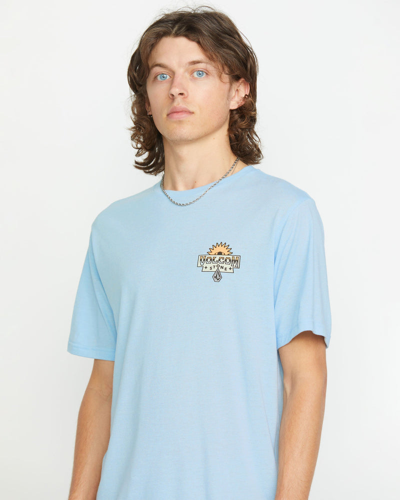 Volcom Men's Sure Thing Short Sleeve Tee Carolina Blue Heather