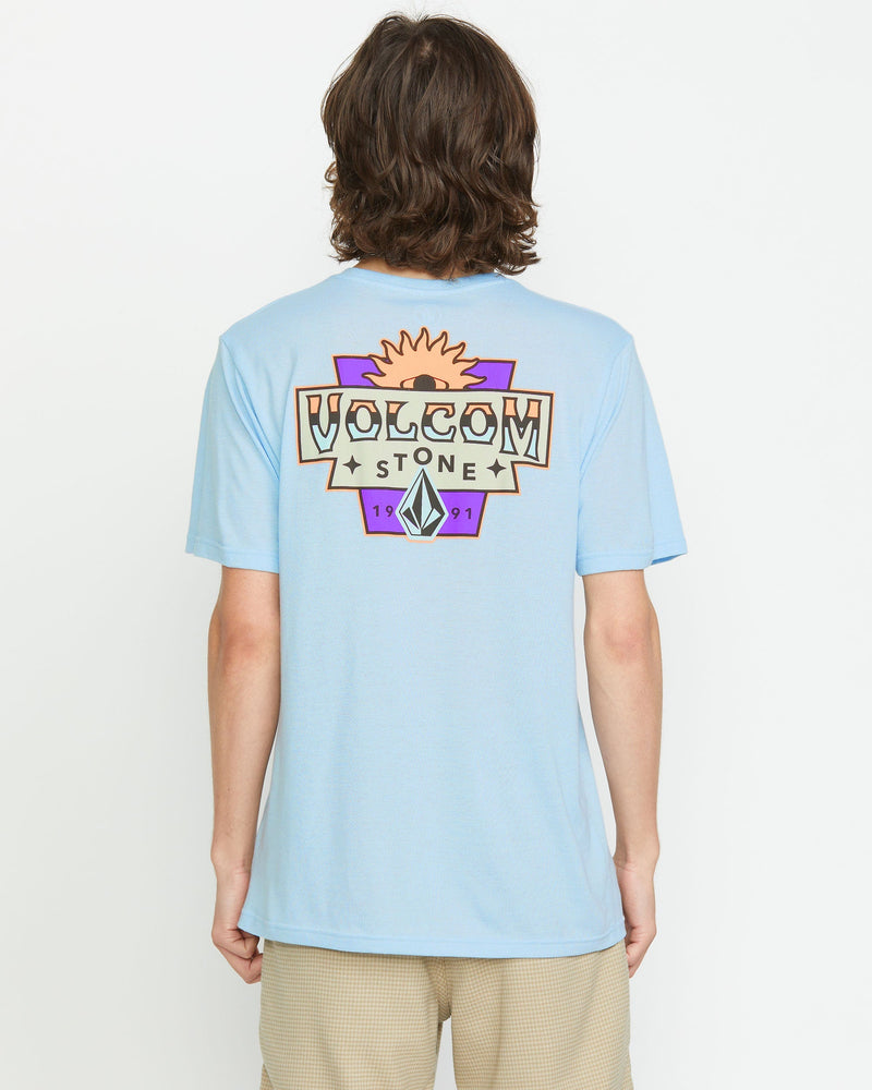 Volcom Men's Sure Thing Short Sleeve Tee Carolina Blue Heather